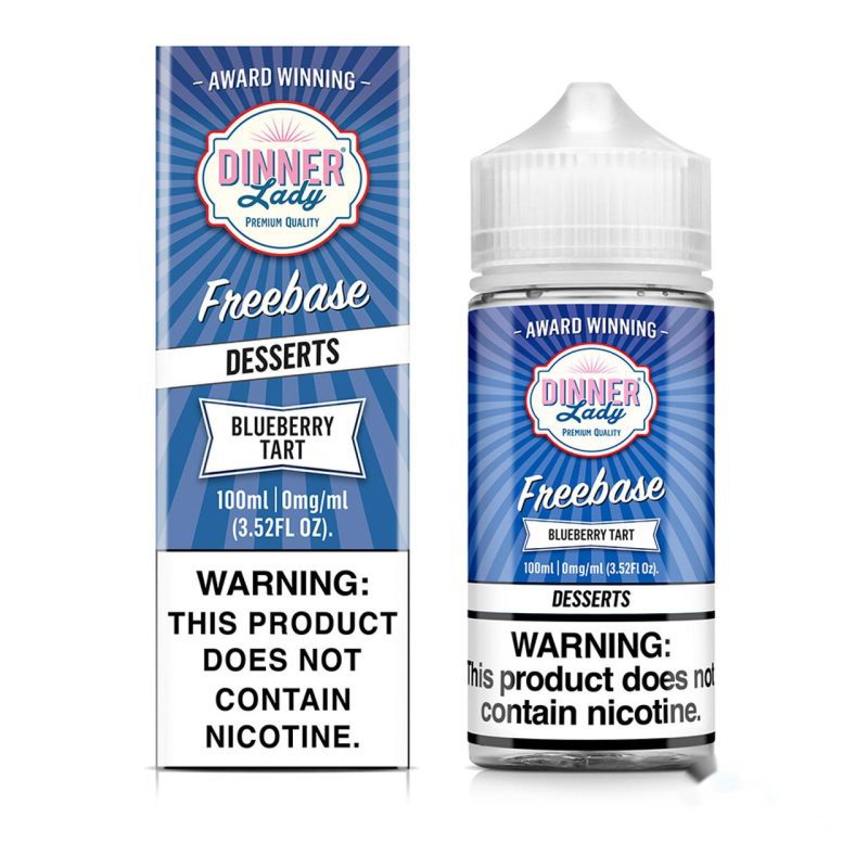 Dinner Lady Synthetic Nicotine E Liquid 100ML Blueberry Tart Desserts WHOLESALE 40479