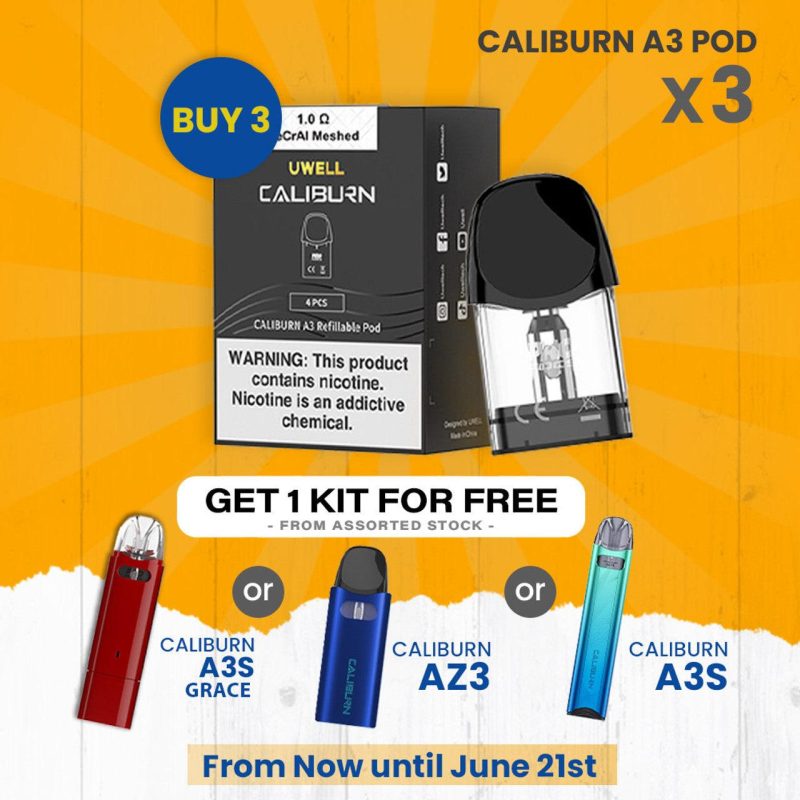 Uwell Caliburn A3 Pods vape nicotine e liquid device 74032